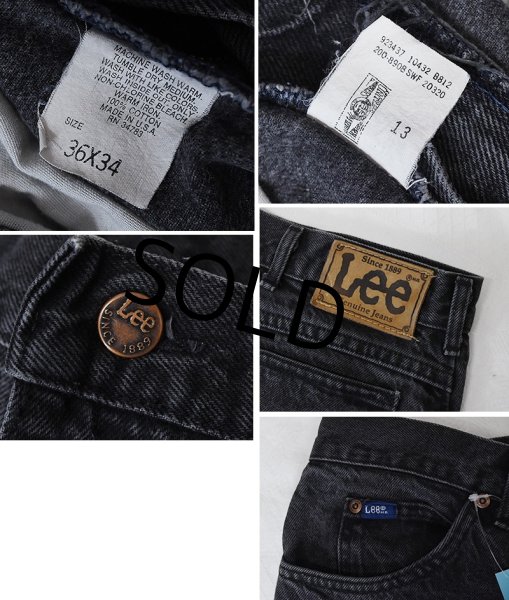 画像2: 90’s~【USA製】【ビンテージ】【Lee】【リー】【ブラック】【デニムパンツ】黒【36×34】  (2)
