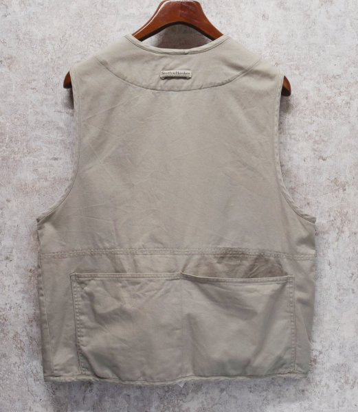 画像3: 【ビンテージ】【Smith&Hawken】スミスアンドホーケン ベージュ コットン【ハンティングベスト】【サイズM】  (3)