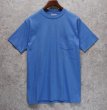 画像1:  デッドストック 90's【USA製】Wear Guard ウェアガード【ビンテージ】水色 胸ポケット 無地 【Tシャツ】【サイズＬ】  (1)