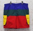 画像1: 【ビンテージ】【ＬＬビーン】【L.L.bean】【紺ｘ赤ｘ黄ｘ緑】クレイジーパターン【バギーズショーツ】【ナイロンショーツ】【Ｍ／Ｌ】  (1)