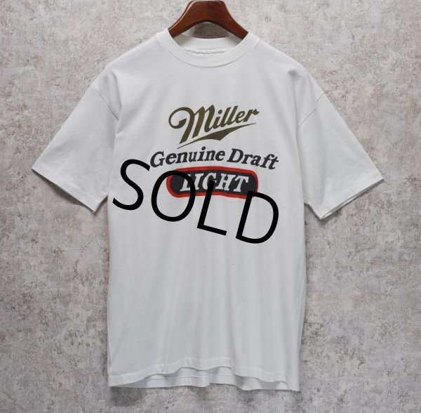画像1: 【~90's】【USA製】【ビンテージ】【Hanes】ヘインズ【Miller Genuine draft Light】白【Tシャツ】【サイズXL】  (1)