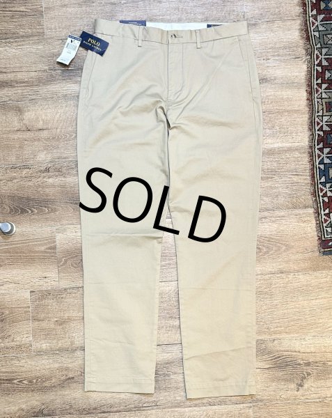 画像2: 【未使用品】ビンテージ【ラルフローレン】POLO RALPH LAUREN【カーキ】STRETCH STRAIGHT FIT【コットンパンツ】【33×32】  (2)