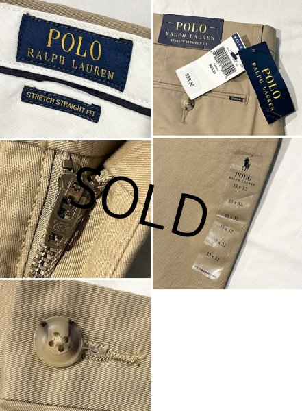 画像3: 【未使用品】ビンテージ【ラルフローレン】POLO RALPH LAUREN【カーキ】STRETCH STRAIGHT FIT【コットンパンツ】【33×32】  (3)