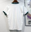 画像3: 【70's】【USA製】【ビンテージ】【チャンピオン】【Champion】【BROOKS CREW】染み込みプリント【白ｘ緑】【リンガーTシャツ】【サイズL】  (3)