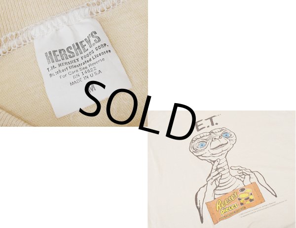 画像2: 【80's】【USA製】【ビンテージ】【HERSHEY's】ハーシーズ【ET】イーティー【ET Reese's pieces】【ベージュ】【Tシャツ】【サイズM】  (2)
