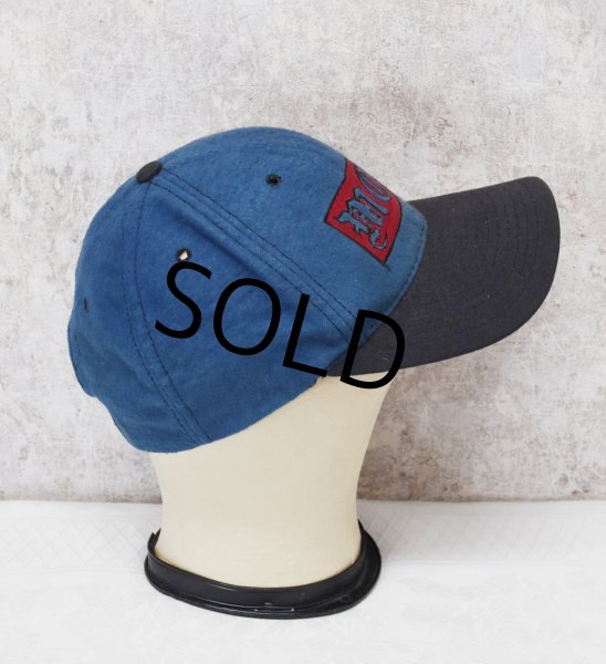 画像4: 【デッドストック】 90's 【USA製】【ビンテージ】【ブルー×チャコール】MCD【キャップ】【ベースボールキャップ】サイズフリー  (4)