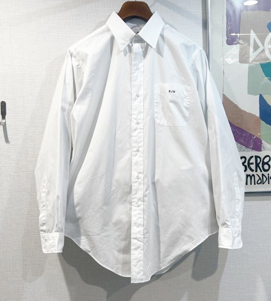 画像1: 【デッドストック】90’s USA製【ビンテージ】【ブルックスブラザーズ】Brooks Brothers【Makers】【無地】【白】【長袖シャツ】【16-4】  (1)