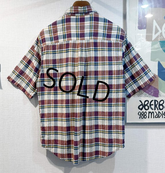 画像3: Woolrich【ウールリッチ】【マドラスチェック】【半袖シャツ】【BDシャツ】【サイズM】  (3)