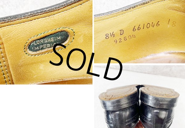 画像2: 【ビンテージ】【フローシャイム インペリアル】【黒】【ウィングチップシューズ】【8 1/2D】【26.5cm程度】  (2)