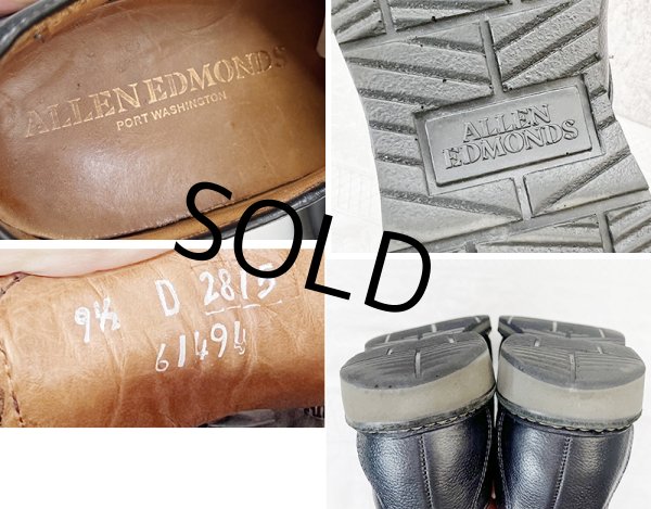 画像2: USA製【アレンエドモンズ】【Allen Edmonds】【黒】【プレーントゥ】【9 1/2 D】【27.5cm程度】  (2)