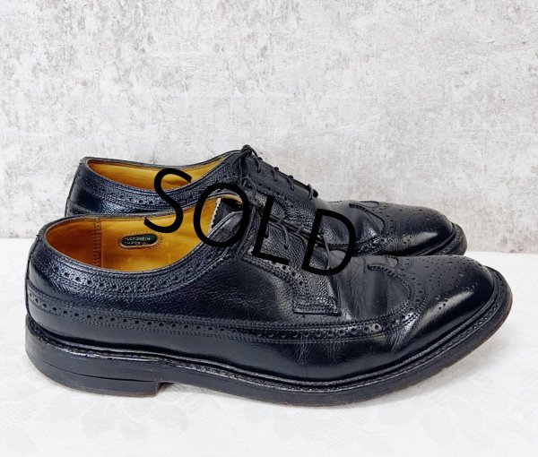 画像4: 【ビンテージ】【フローシャイム インペリアル】【黒】【ウィングチップシューズ】【8 1/2D】【26.5cm程度】  (4)