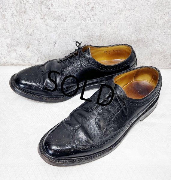 画像3: 【ビンテージ】【フローシャイム インペリアル】【黒】【ウィングチップシューズ】【8 1/2D】【26.5cm程度】  (3)