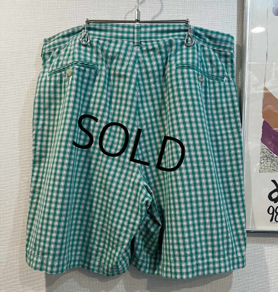 画像3: 【POLO RALPH LAUREN】オールドラルフローレン【TYLER SHORT】【緑×紺】チェック【２タック】【ショートパンツ】【短パン】【コットンショーツ】【W36】  (3)