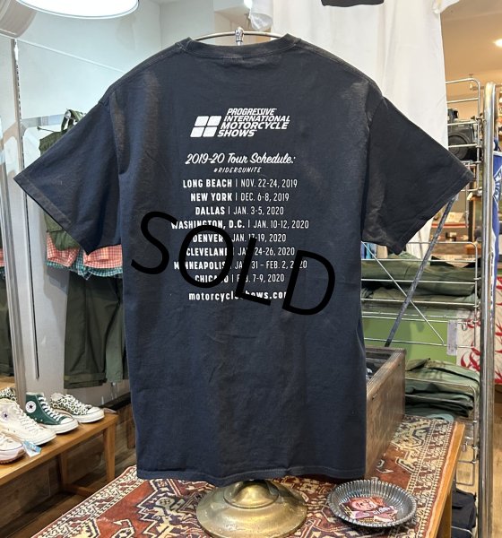 画像3: ビンテージ Port&Company【RIDERS UNITE】ヘルメット【黒】Tシャツ【サイズL】  (3)