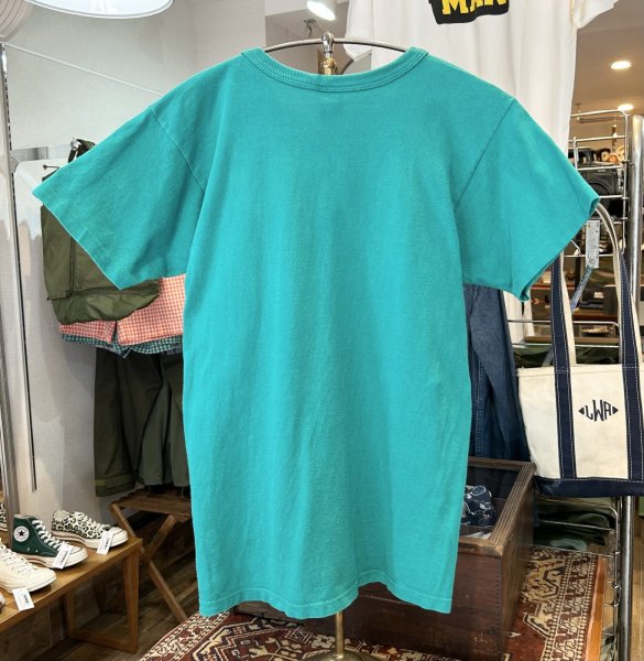 画像3: 【〜90's】【USA製】【ビンテージ】【チャンピオン】【Champion】胸ロゴプリント【エメラルド】【Tシャツ】【サイズM】  (3)