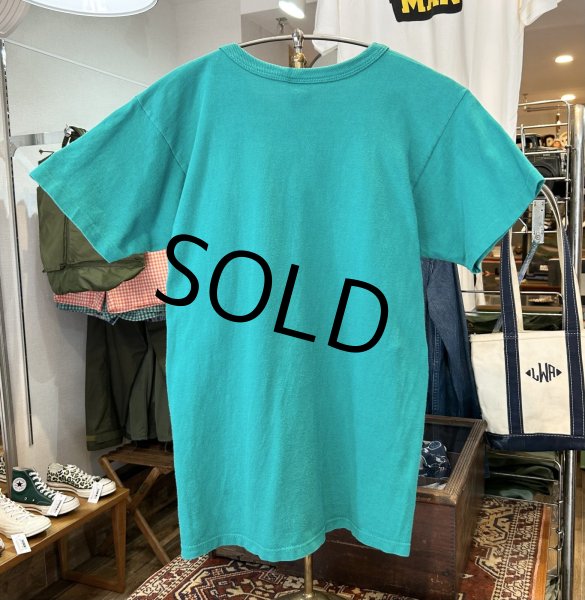 画像3: 【〜90's】【USA製】【ビンテージ】【チャンピオン】【Champion】胸ロゴプリント【エメラルド】【Tシャツ】【サイズM】  (3)