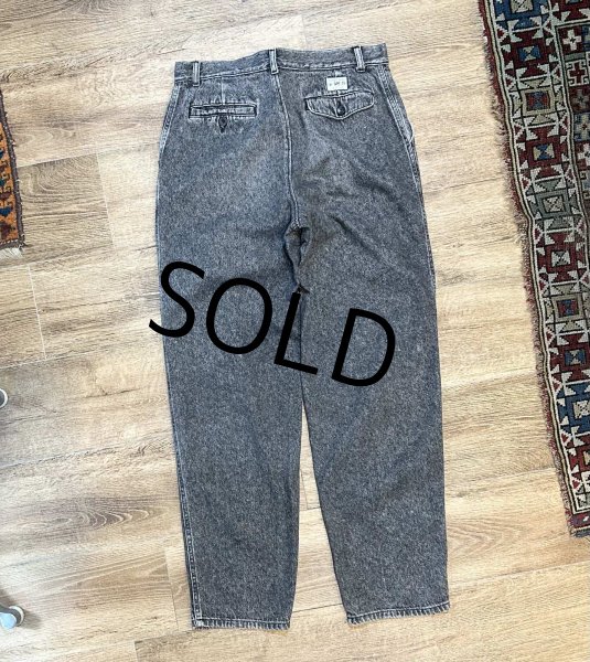 画像3: 90's~ ビンテージ【USA製】【Lee】リー【黒】2タック【ブラックデニム】【デニムパンツ】【31x32】  (3)