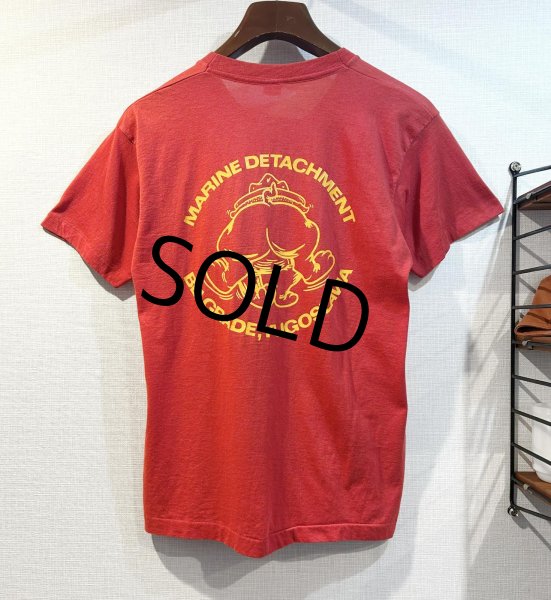 画像3: 80’s【USA製】ビンテージ【スクリーンスターズ】【USMC】【ブルドッグ】【赤】Tシャツ【サイズL】  (3)