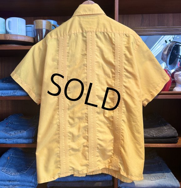 画像3: 【90’s】ビンテージ【GUAYABERA】グァジャベーラ 黄色【キューバシャツ】半袖開襟シャツ【XL程度】   (3)