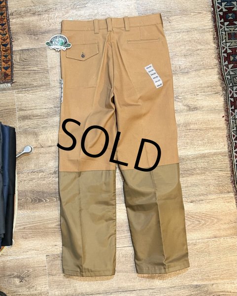 画像4: 90's~ デッドストック【USA製】ビンテージ【WOLF MOUTAIN】【ウルフマウンテン】ライトブラウンxカーキ ハンティングパンツ 【34x30】  (4)
