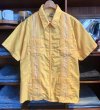 画像1: 【90’s】ビンテージ【GUAYABERA】グァジャベーラ 黄色【キューバシャツ】半袖開襟シャツ【XL程度】   (1)