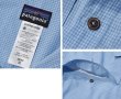 画像2: ビンテージ【パタゴニア】patagonia【水色】チェック ポリコットン 半袖シャツ【サイズXL】  (2)