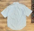 画像3: USA製【ビンテージ】JIM's Oxford shop【水色】【チェック】【コットン】半袖【ボタンダウンシャツ】【サイズXL】   (3)