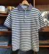 画像1: ~90's【ビンテージ】【L.L.Bean】【L.L.ビーン】カスコベイ【青×水色】【ボーダー】【ポロシャツ】L程度  (1)