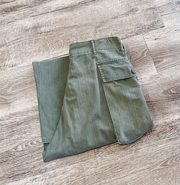 画像4: 40's【ビンテージ】【米軍実物】U.S.ARMY【M43】HBTパンツ【32X33】  (4)