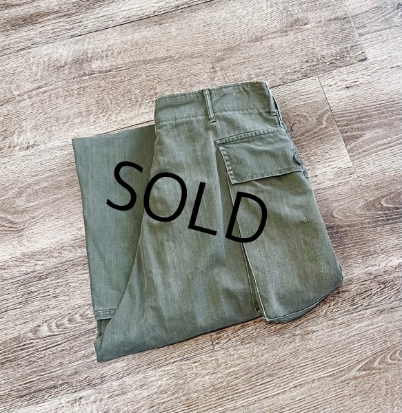 画像4: 40's【ビンテージ】【米軍実物】U.S.ARMY【M43】HBTパンツ【32X33】  (4)