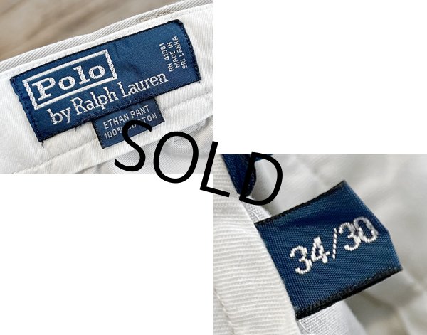 画像2: 【ラルフローレン】POLO RALPH LAUREN【ETHAN PANT】イーサン【ベージュ】2タック【コットンパンツ】【34×30】  (2)