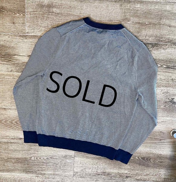 画像3: デッドストック【未使用品】【ビンテージ】【Brooks Brothers】【ブルックスブラザーズ】【紺×白ボーダー】【Vネックセーター】サイズＭ  (3)