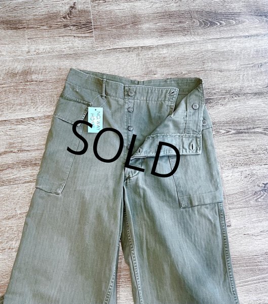 画像1: 40's【ビンテージ】【米軍実物】U.S.ARMY【M43】HBTパンツ【32X33】  (1)