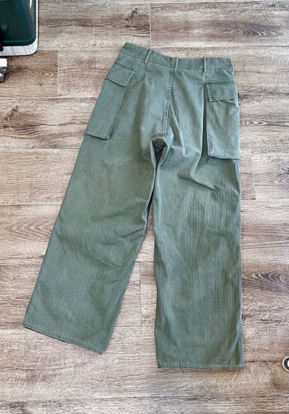 画像5: 40's【ビンテージ】【米軍実物】U.S.ARMY【M43】HBTパンツ【32X33】  (5)
