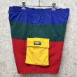 画像4: 【ビンテージ】【ＬＬビーン】【L.L.bean】【紺ｘ赤ｘ黄ｘ緑】クレイジーパターン【バギーズショーツ】【ナイロンショーツ】【Ｍ／Ｌ】  (4)