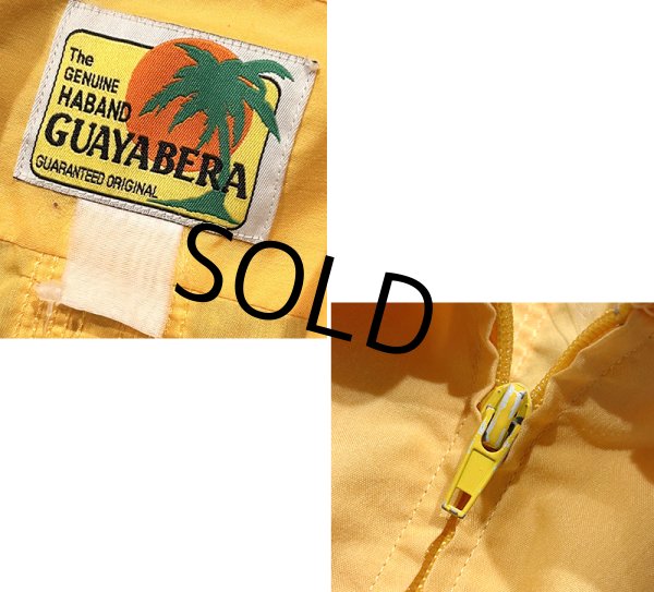 画像2: 【90’s】ビンテージ【GUAYABERA】グァジャベーラ 黄色【キューバシャツ】半袖開襟シャツ【XL程度】   (2)