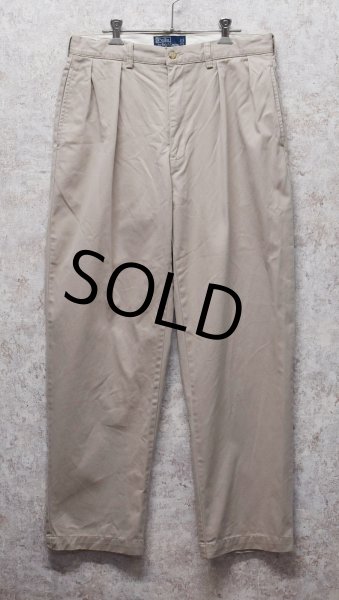画像3: ビンテージ【ラルフローレン】POLO RALPH LAUREN【ベージュ】ANDREW PANTS【アンドリューパンツ】【2タック】【コットンパンツ】【34×30】  (3)