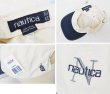画像2: 【デッドストック】90’ｓ【ビンテージ】【nautica】【ノーティカ】【生成り×ブルーグレー】ロゴ入り【コットンキャップ】  (2)