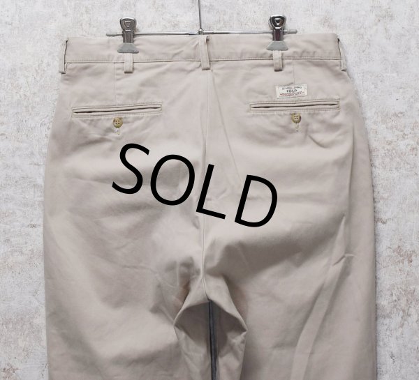画像4: ビンテージ【ラルフローレン】POLO RALPH LAUREN【ベージュ】ANDREW PANTS【アンドリューパンツ】【2タック】【コットンパンツ】【34×30】  (4)