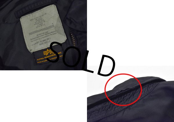 画像2: 【USA製】【ビンテージ】【ALPHA】【アルファ製】【CWU-45/P】MIL-J-23230A【フライトジャケット】【サイズXL】  (2)