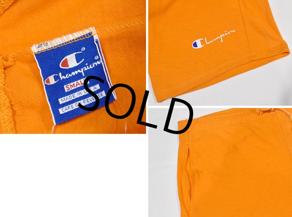 画像2: 【デッドストック】90's【USA製】【ビンテージ】【Champion】チャンピオン【オレンジ】【トレーニングパンツ】ショーツ【ショートパンツ】短パン【サイズS】  (2)
