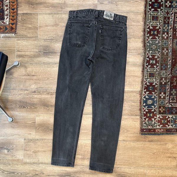 画像5: 90's【USA製】【LEVI'S】【シルバータブ】【リーバイス】straight & narrow【ブラック】【W33】黒 デニムパンツ 33x32  (5)