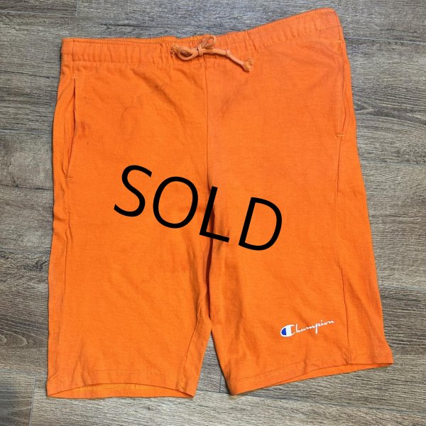 画像1: 【デッドストック】90's【USA製】【ビンテージ】【Champion】チャンピオン【オレンジ】【トレーニングパンツ】ショーツ【ショートパンツ】短パン【サイズS】  (1)