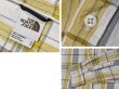 画像2: ビンテージ【ノースフェイス】【the north face】【生成りｘ緑ｘ黄色】チェック柄【コットン長袖シャツ】【サイズＭ】  (2)