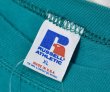 画像2: 90’s【USA製】【Russell】【ラッセル】【エメラルドグリーン】無地【Tシャツ】【サイズXL】  (2)