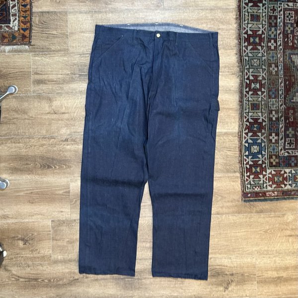 画像2: ~70's【デッドストック】USA製【ビンテージ】【Carter's】カーターズ【デニム】【ペインターパンツ】【紺】【42ｘ30】  (2)
