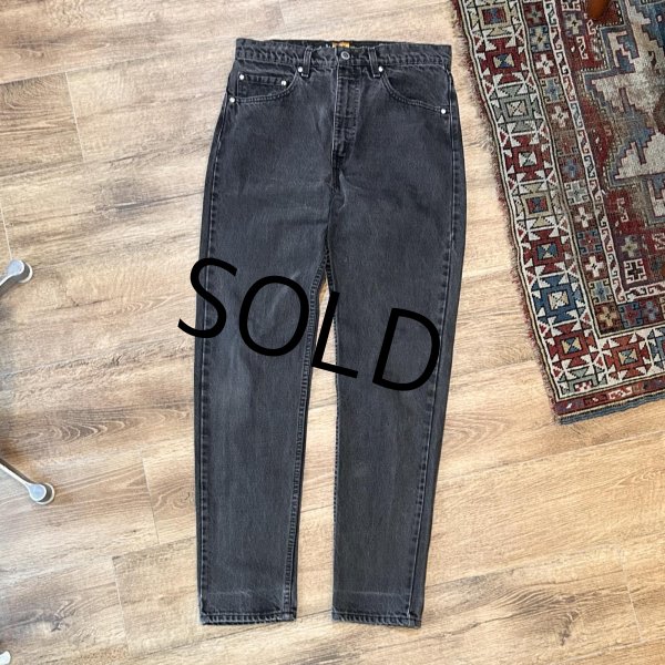 画像2: 90's【USA製】【LEVI'S】【シルバータブ】【リーバイス】straight & narrow【ブラック】【W33】黒 デニムパンツ 33x32  (2)