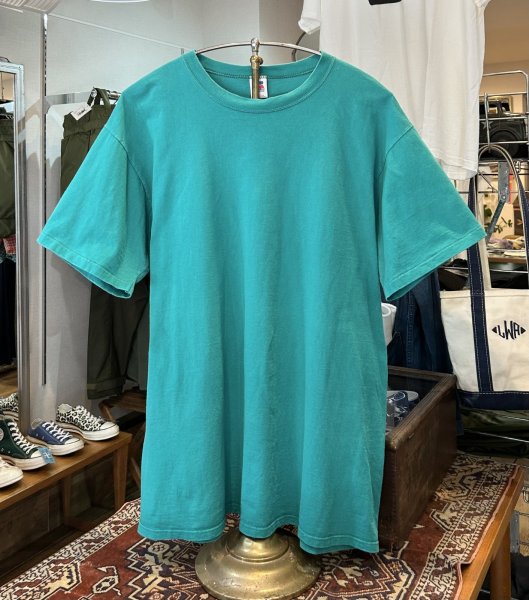 画像1: 90’s【USA製】【Russell】【ラッセル】【エメラルドグリーン】無地【Tシャツ】【サイズXL】  (1)
