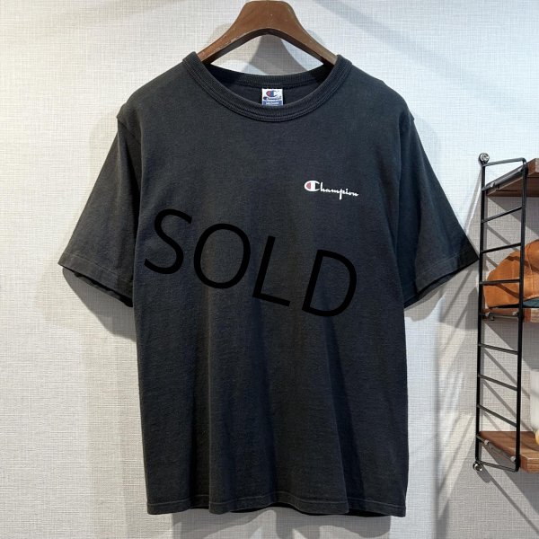 画像1: 【〜90's】【USA製】【ビンテージ】【チャンピオン】【Champion】胸ロゴプリント【黒】【プリントTシャツ】【サイズM】  (1)