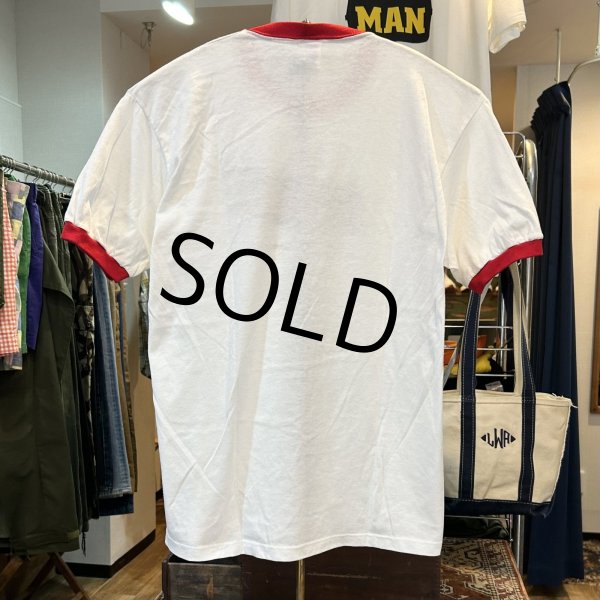 画像3: 90's【USA製】ビンテージ【ジャージーズ】【JERZEES】MARKLIN 汽車【白x赤】【リンガーTシャツ】【サイズXL】  (3)